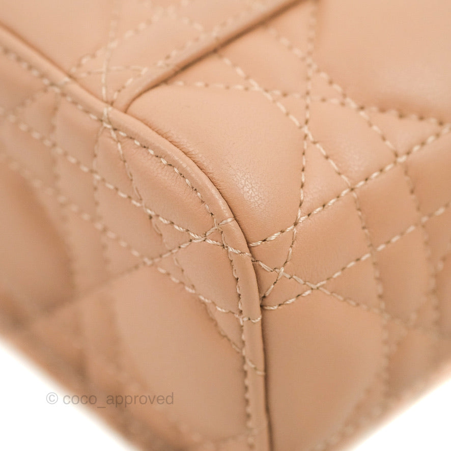 Christian Dior Micro Lady Dior Vanity Case Pink Cannage Lambskin