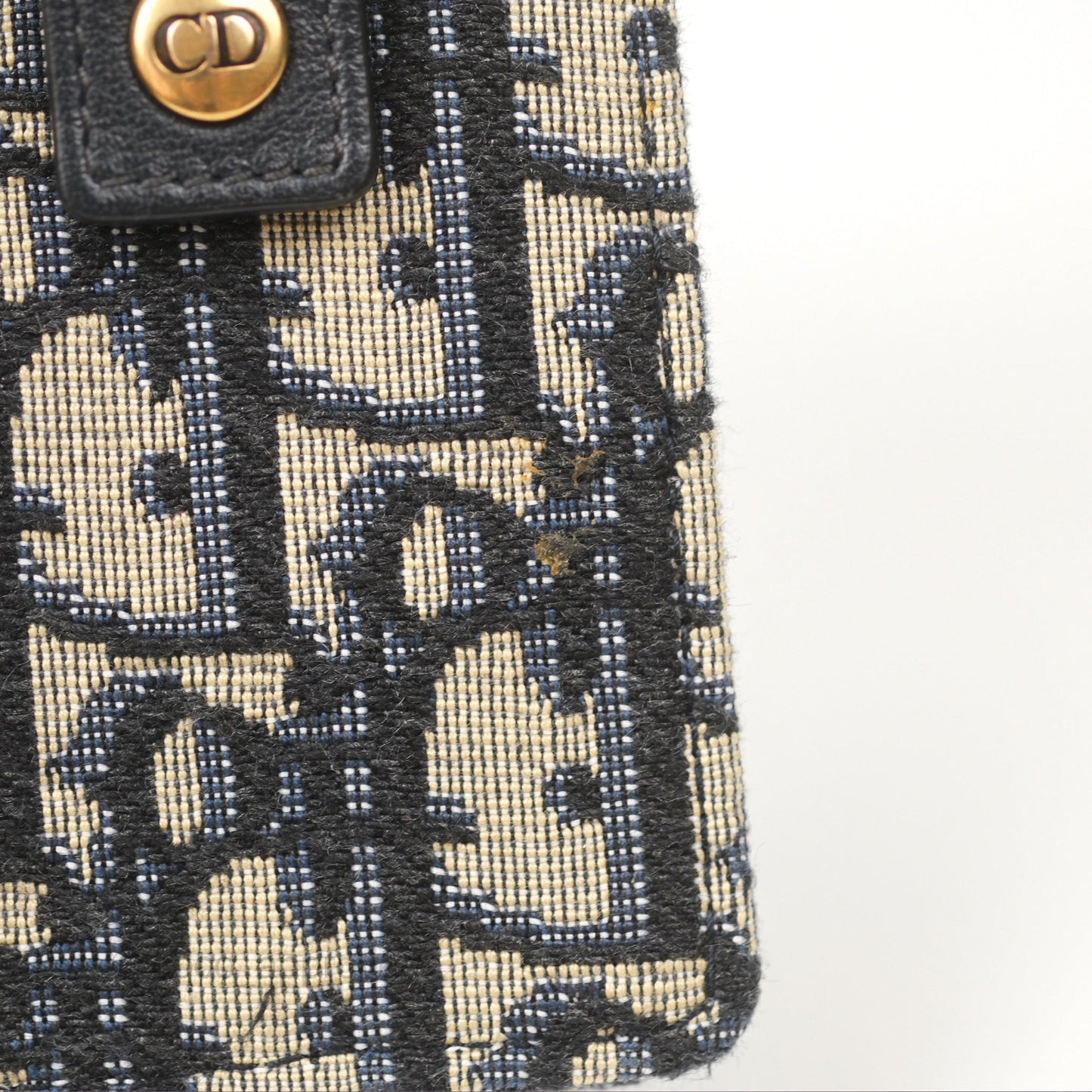 Christian Dior Blue Dior Oblique Jacquard Saddle Belt Pouch