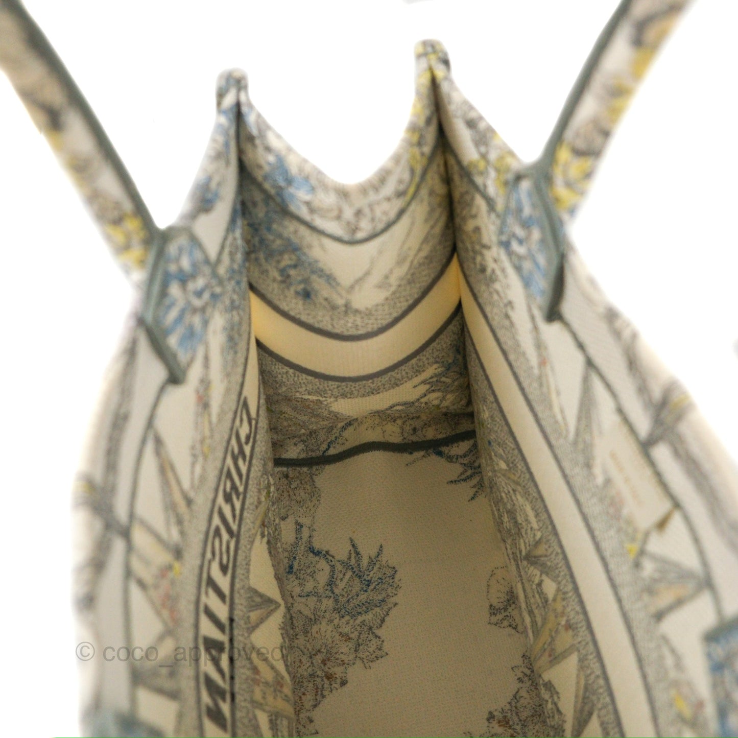 Christian Dior Medium(Old Small) Book Tote White Multicolor Rêve d'Infini Embroidery