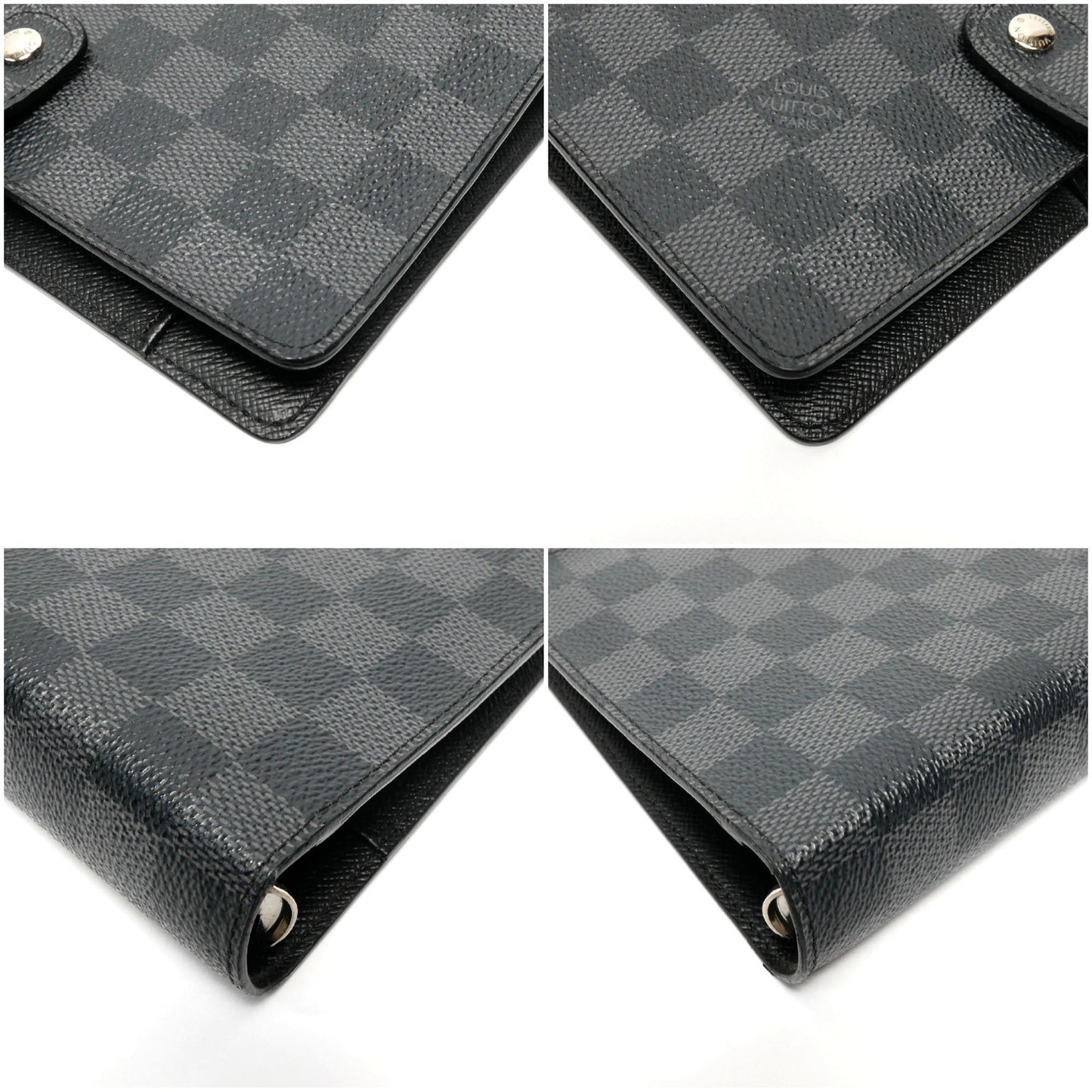 Louis Vuitton Gray Canvas Couverture agenda de poche wallet accessories