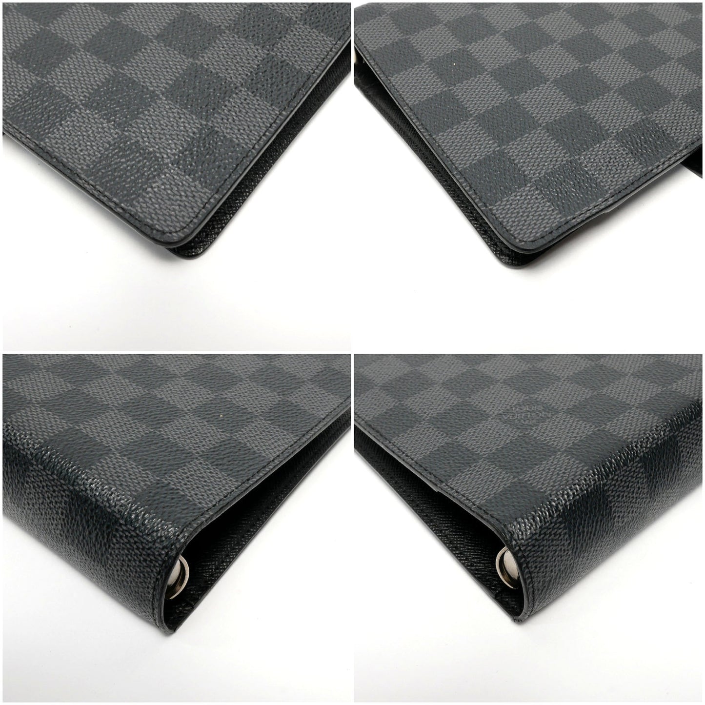 Louis Vuitton Gray Canvas Couverture agenda de poche wallet accessories