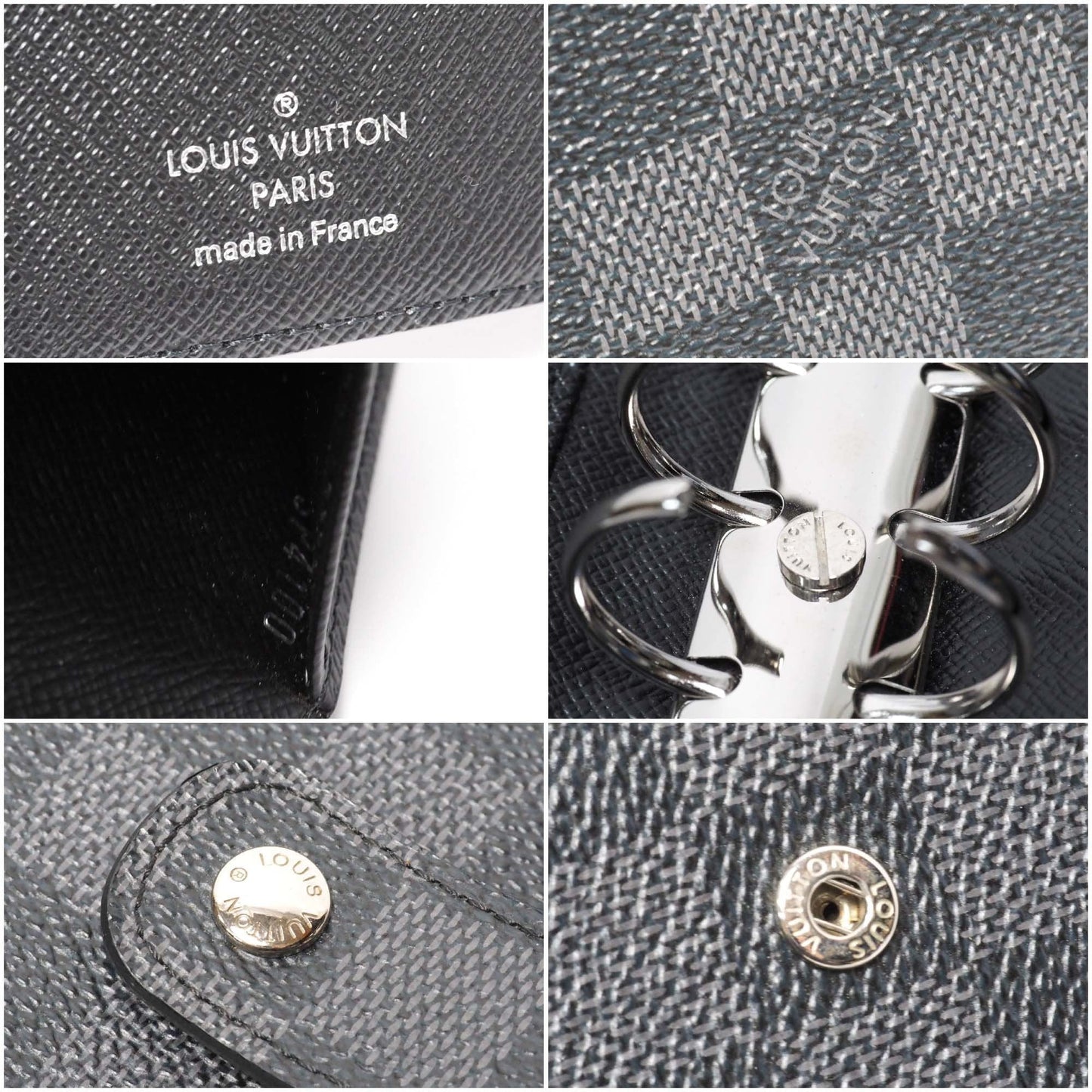 Louis Vuitton Gray Canvas Couverture agenda de poche wallet accessories