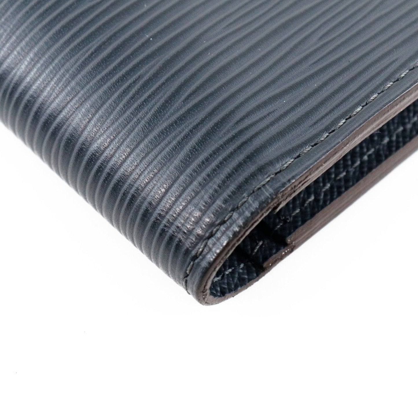 Louis Vuitton Black Leather Portefeuille Brazza wallet accessories