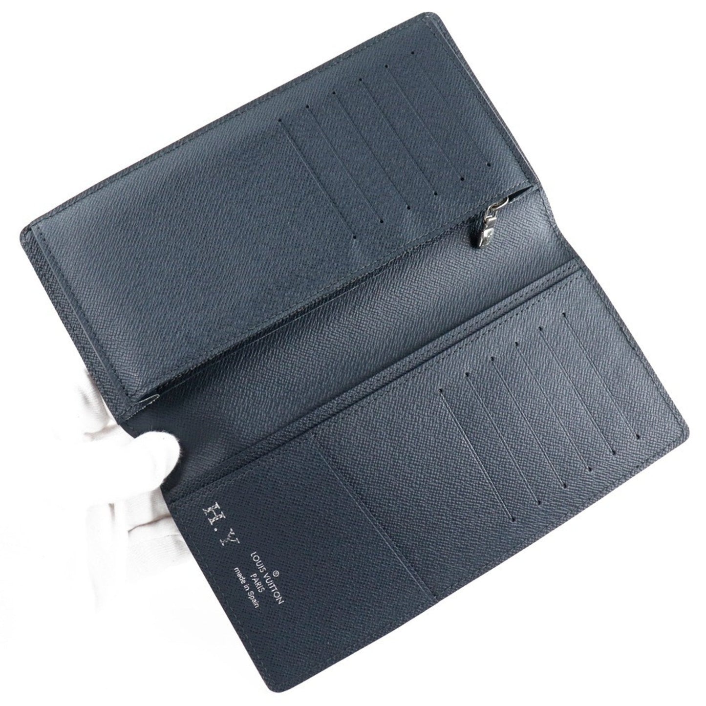 Louis Vuitton Black Leather Portefeuille Brazza wallet accessories