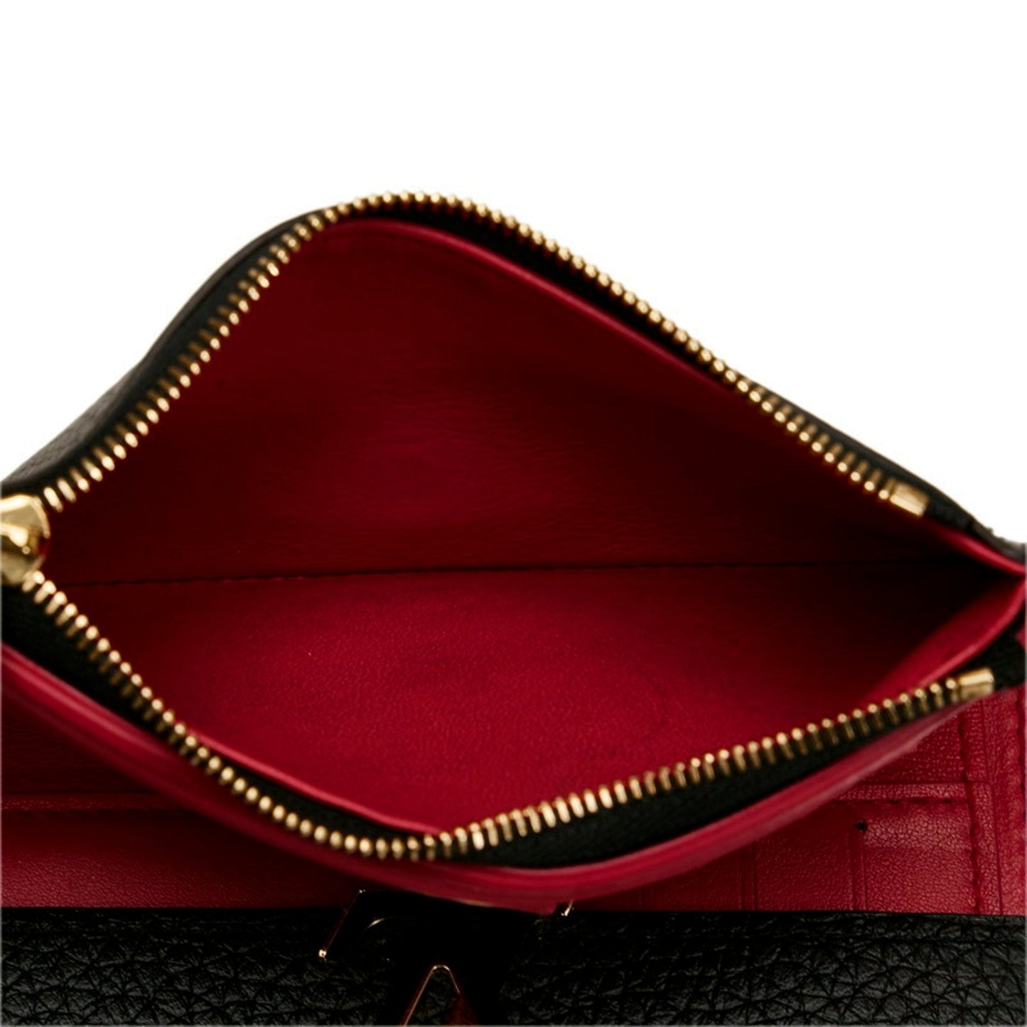 Louis Vuitton Black Leather Capucines wallet accessories
