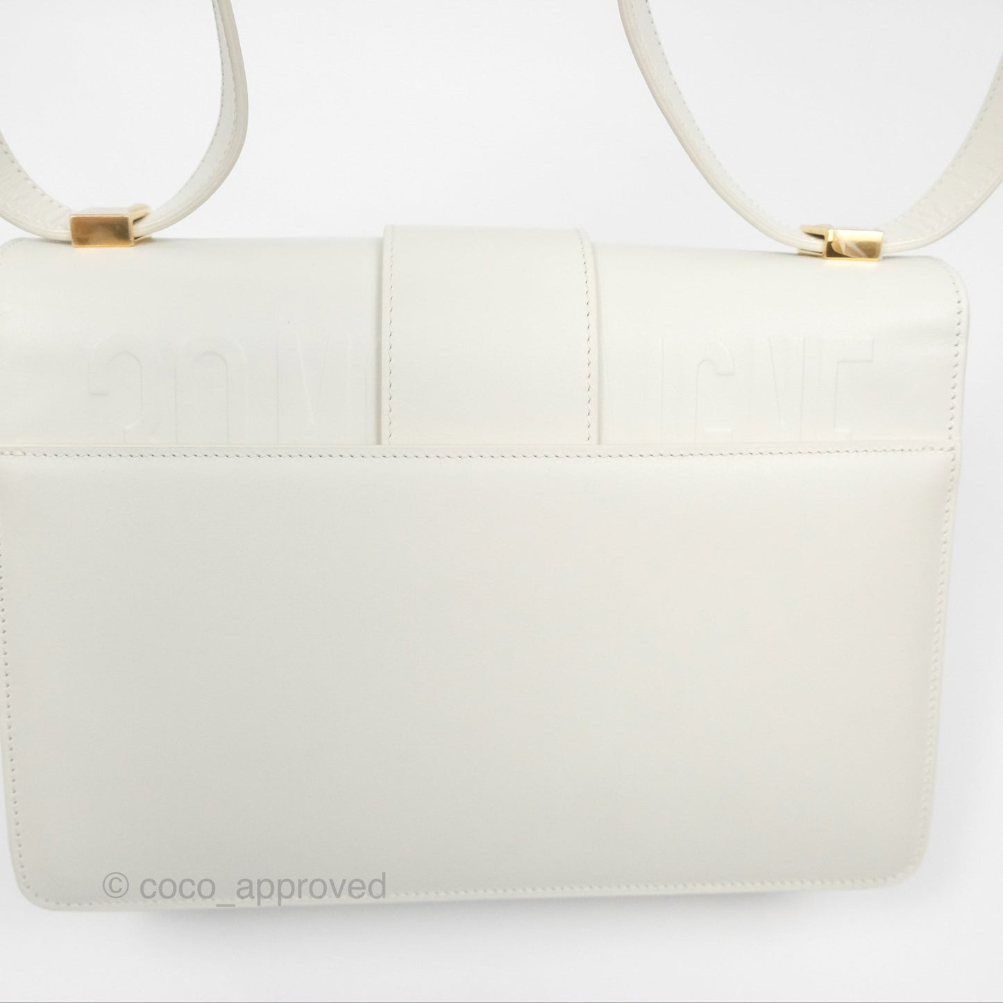 Christian Dior Small 30 Montaigne Box Bag White Calfskin