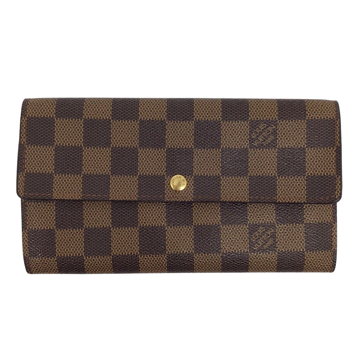 Louis Vuitton Brown Canvas Portefeuille Sarah wallet accessories