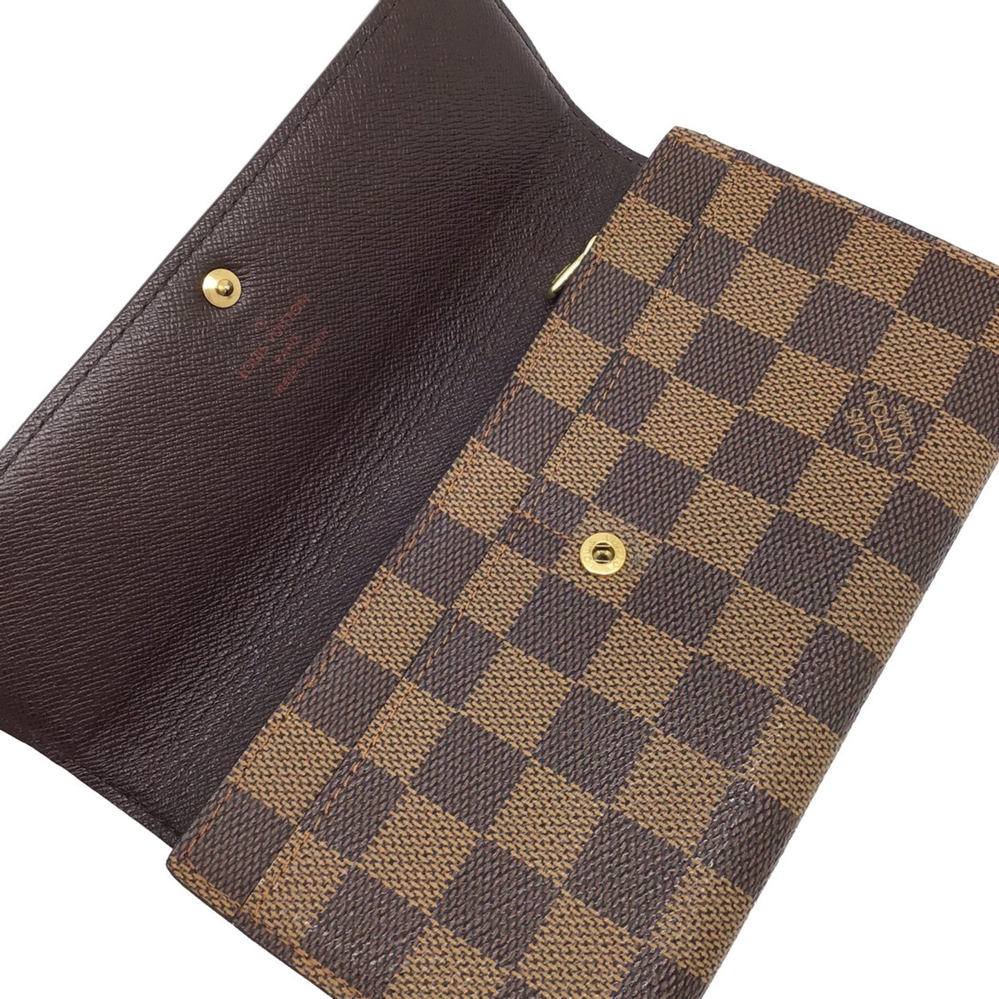 Louis Vuitton Brown Canvas Portefeuille Sarah wallet accessories