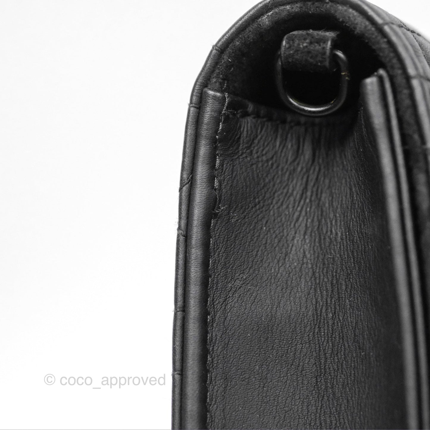 Christian Dior Lady Dior Small Clutch with Chain Lambskin So Black