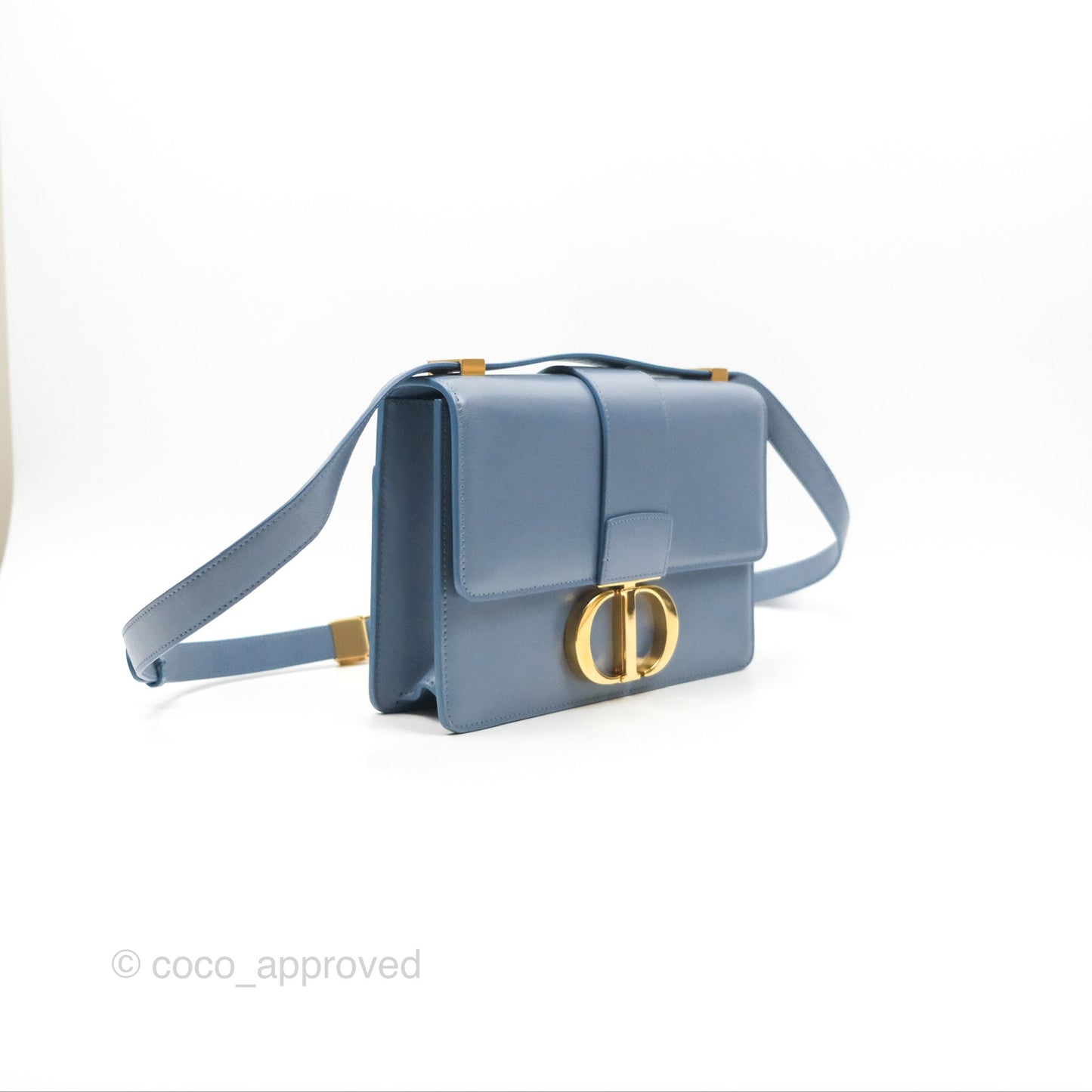 Dior 30 Montaigne Bag Blue Box Calfskin