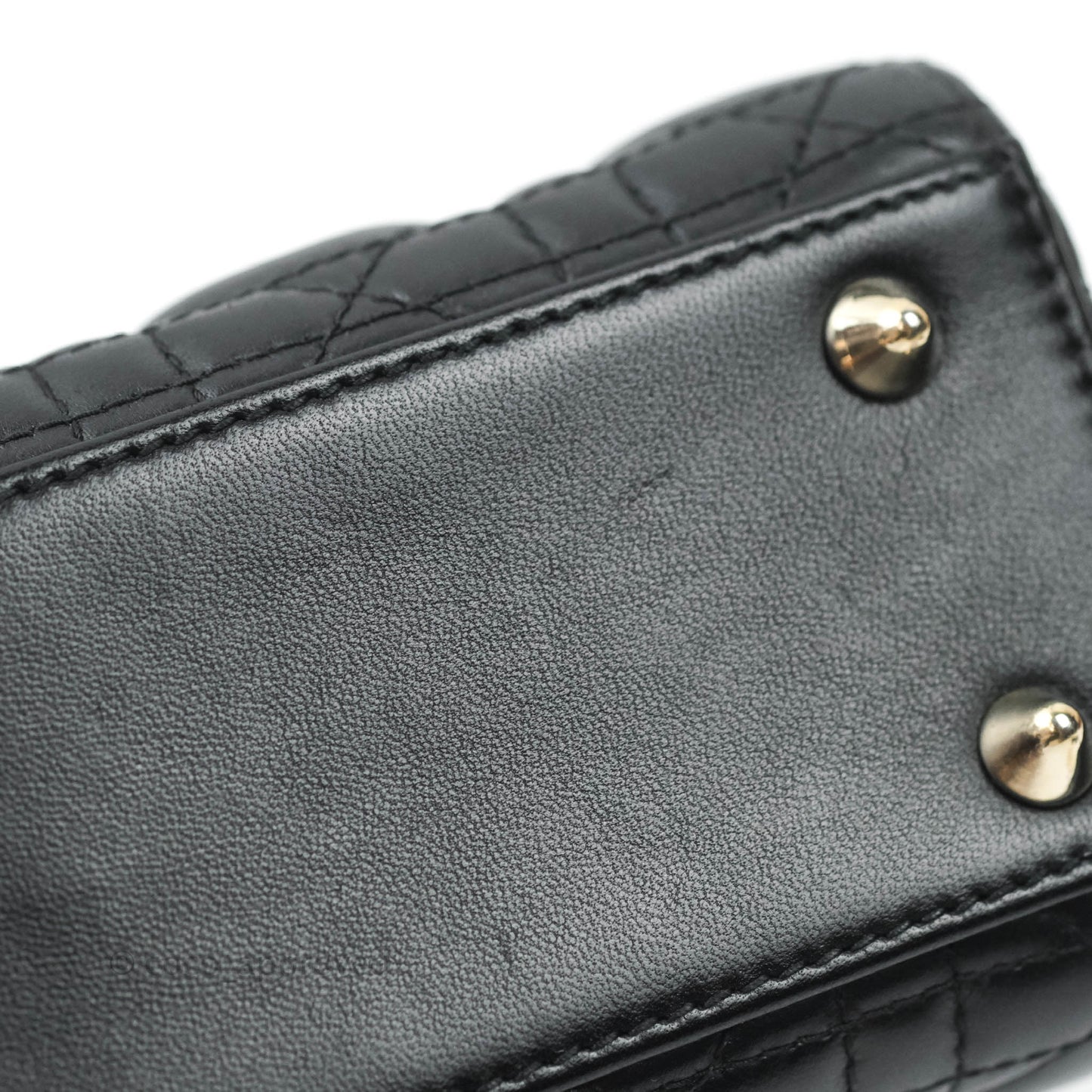 Christian Dior Lambskin My ABCDior Lady Dior Black Gold Hardware