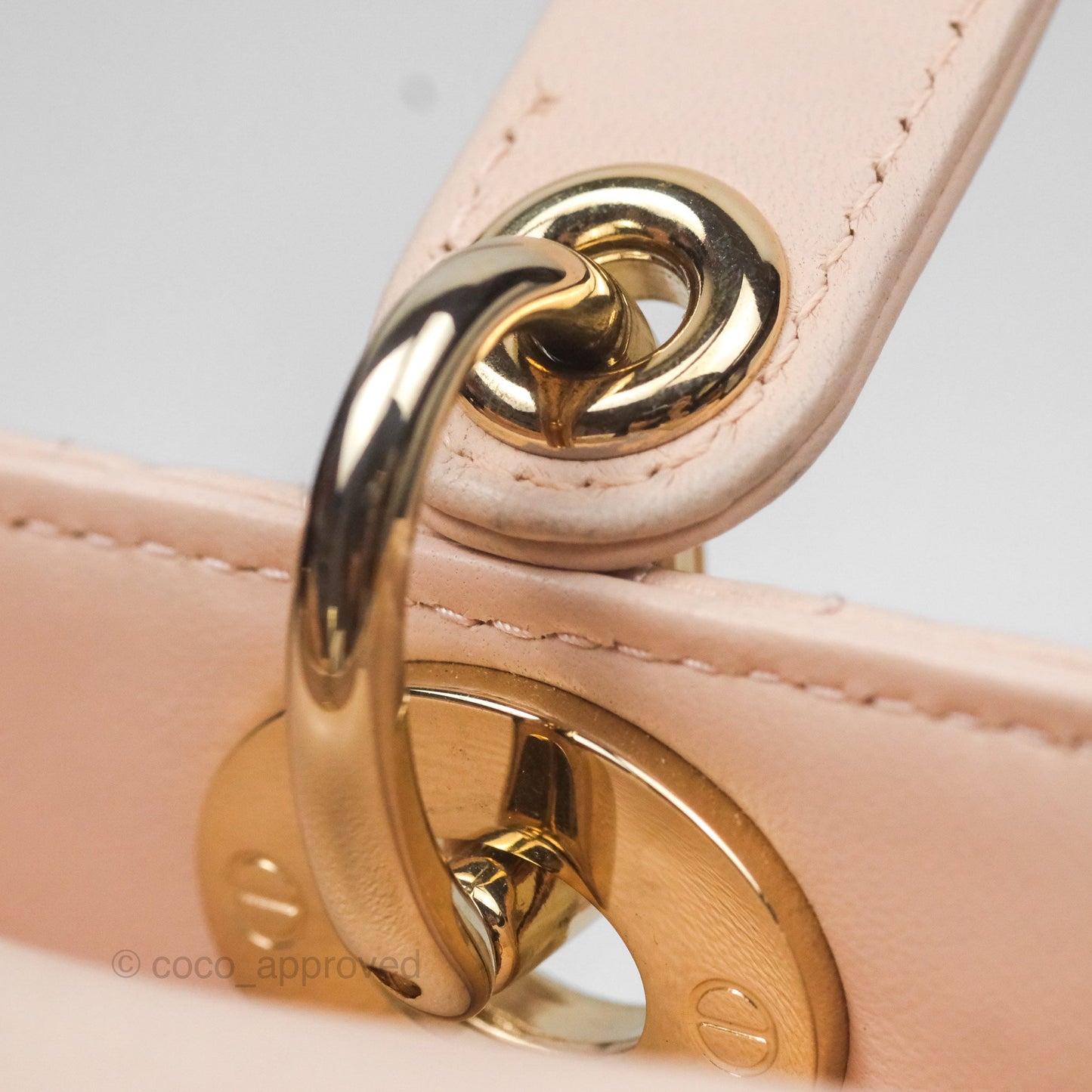 Christian Dior Lambskin My ABCDior Lady Dior Pink Gold Hardware