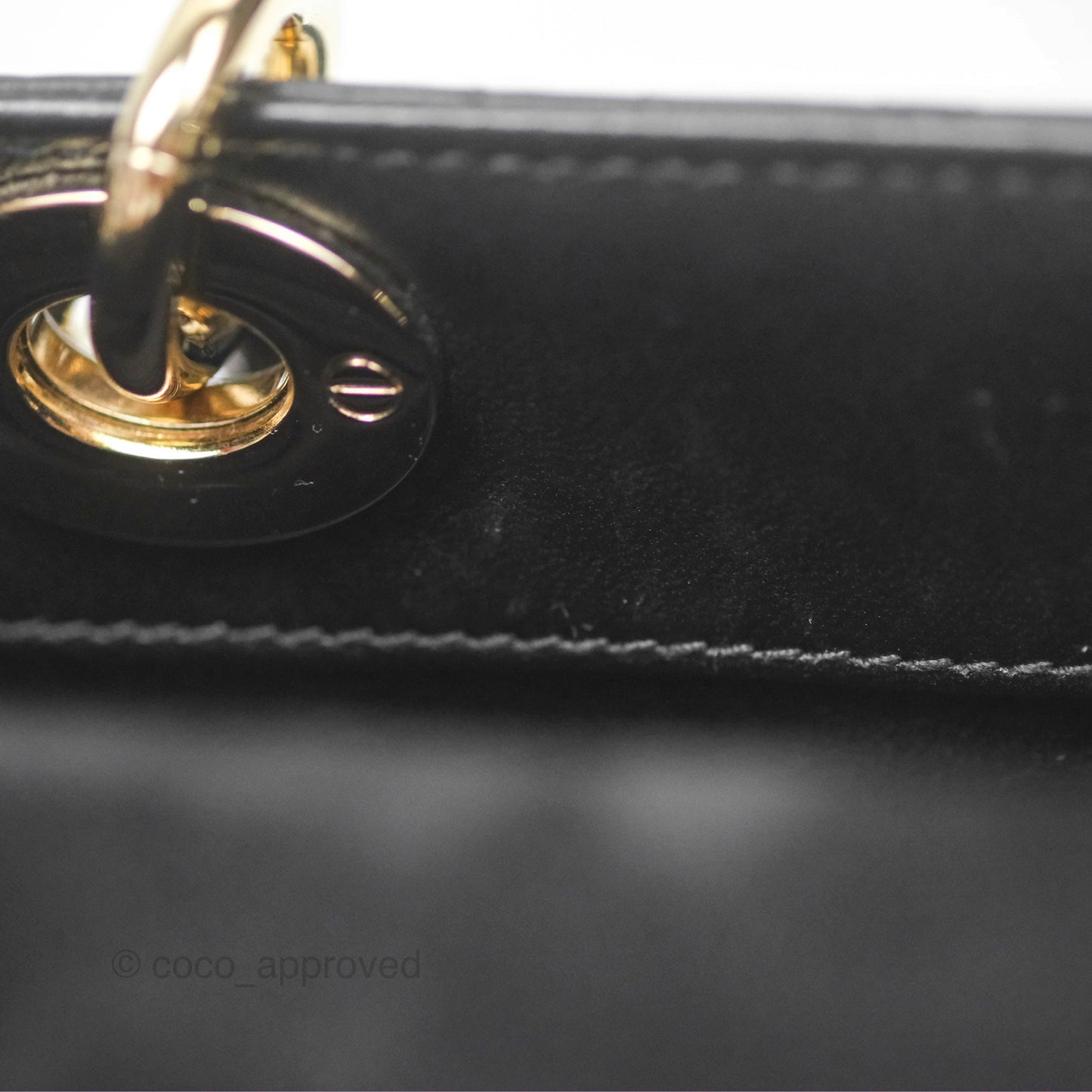 Dior Small Lady D-Joy Bag Black Lambskin Cannage Gold Hardware