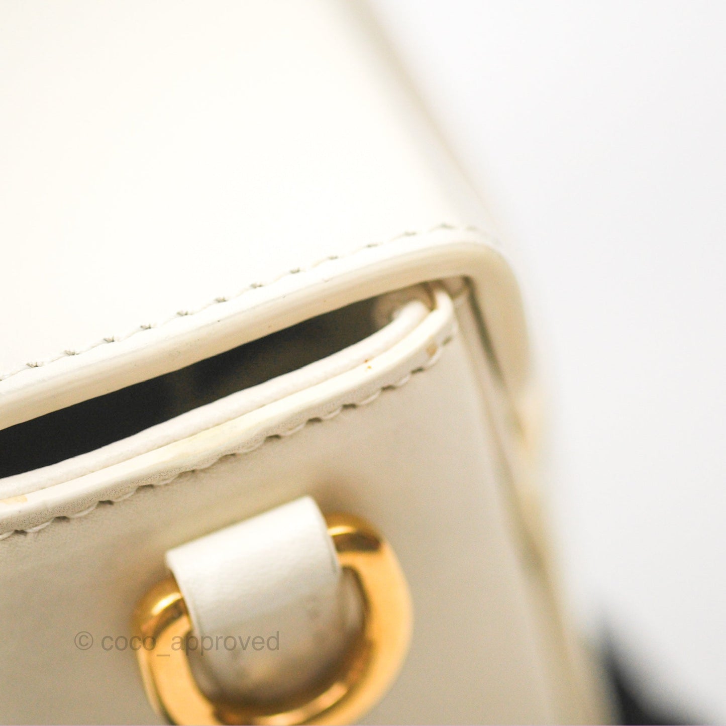 Christian Dior 30 Montaigne Box Bag White Calfskin