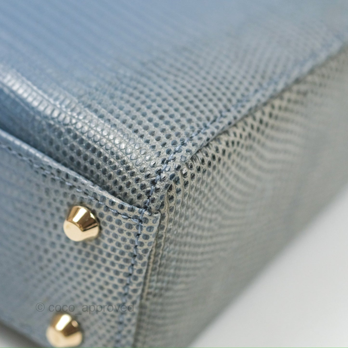 Christian Dior Mini Lady Dior Ombre Blue Lizard Gold Hardware