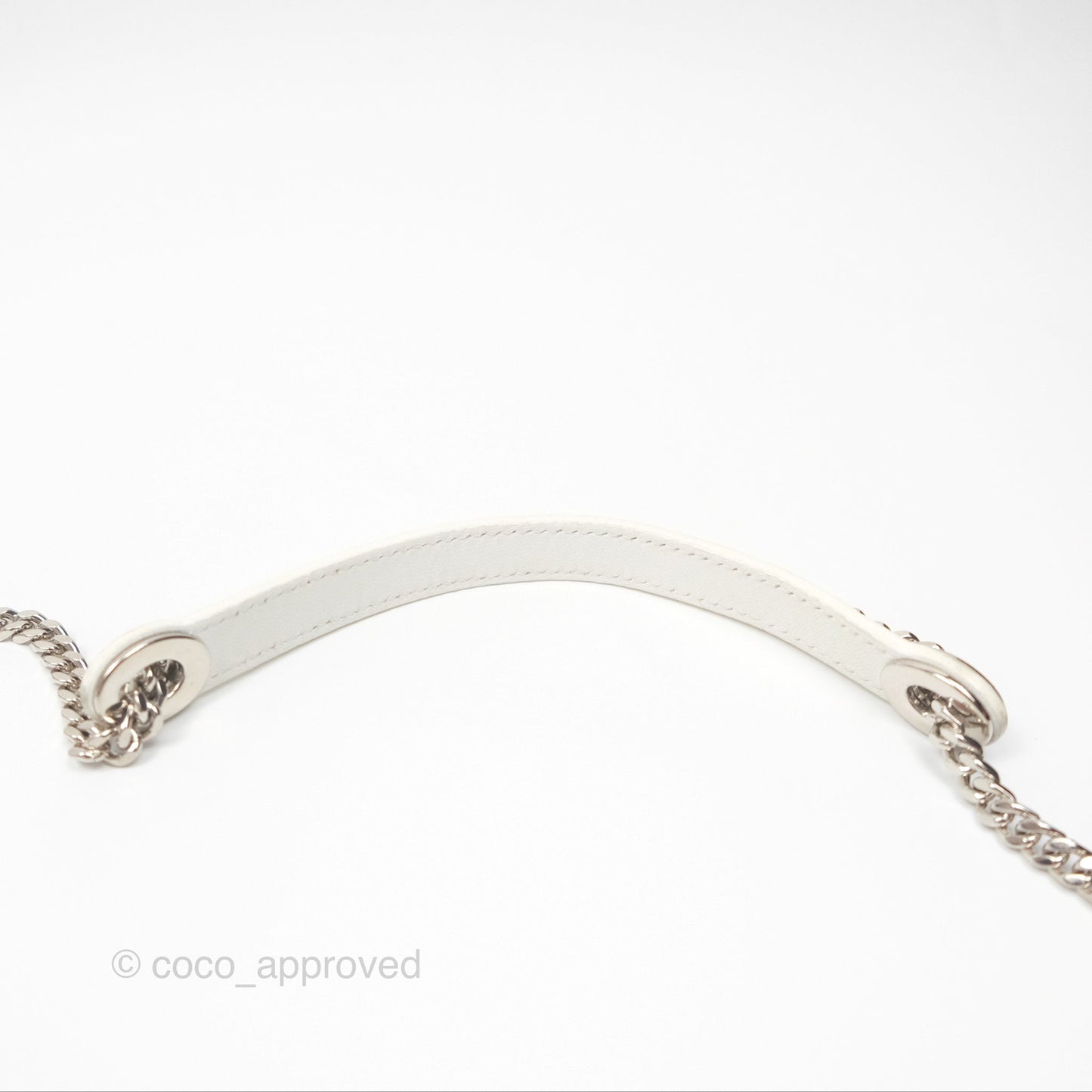 Christian Dior Cannage Mini Lady Dior White Silver Hardware