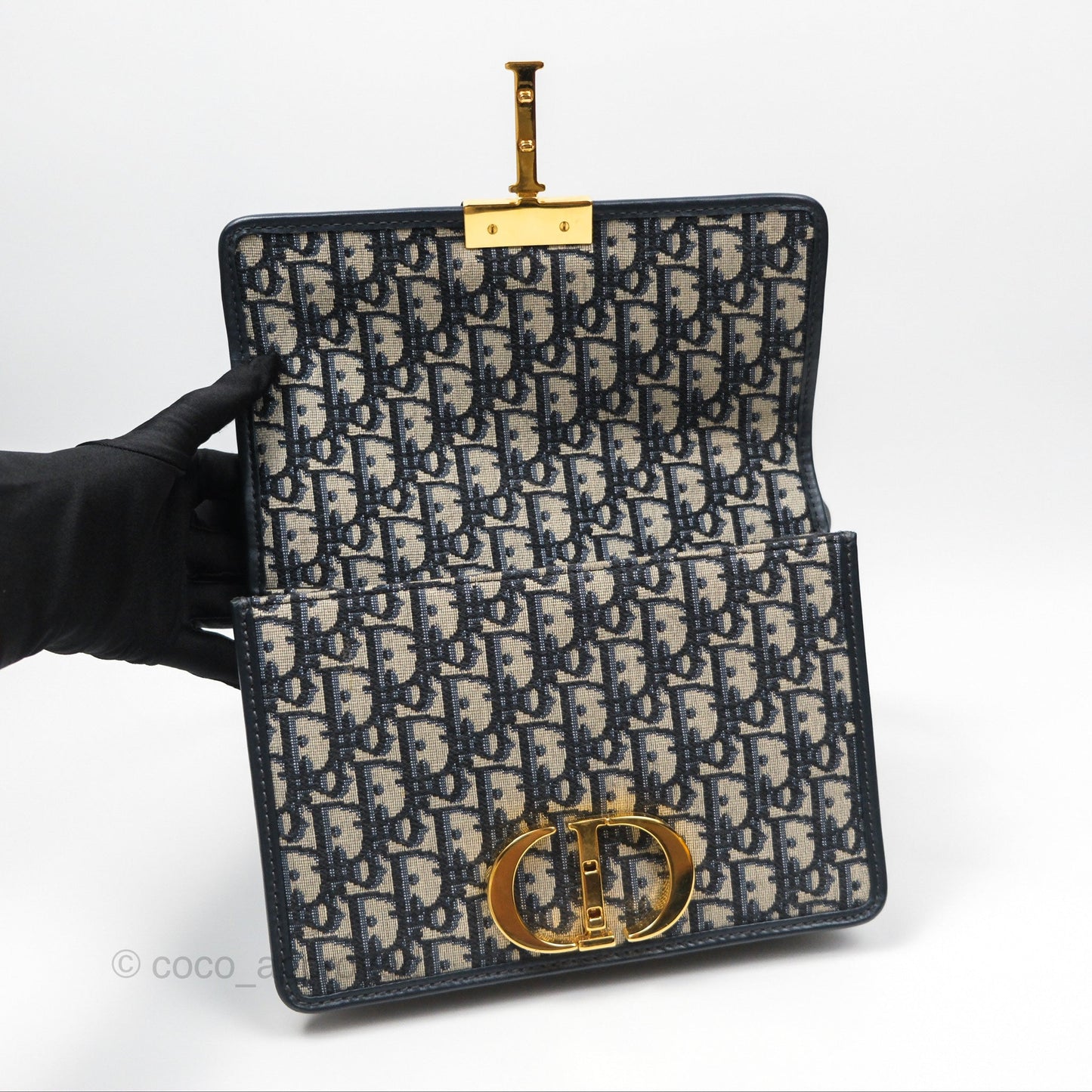 Dior 30 Montaigne Bag Blue Dior Oblique Jacquard