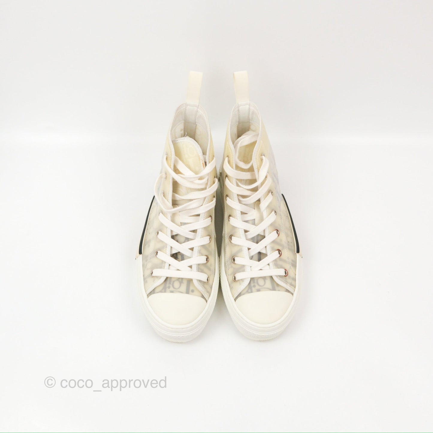 Christian Dior B23 Black Oblique High-Top Sneakers Size 37.5