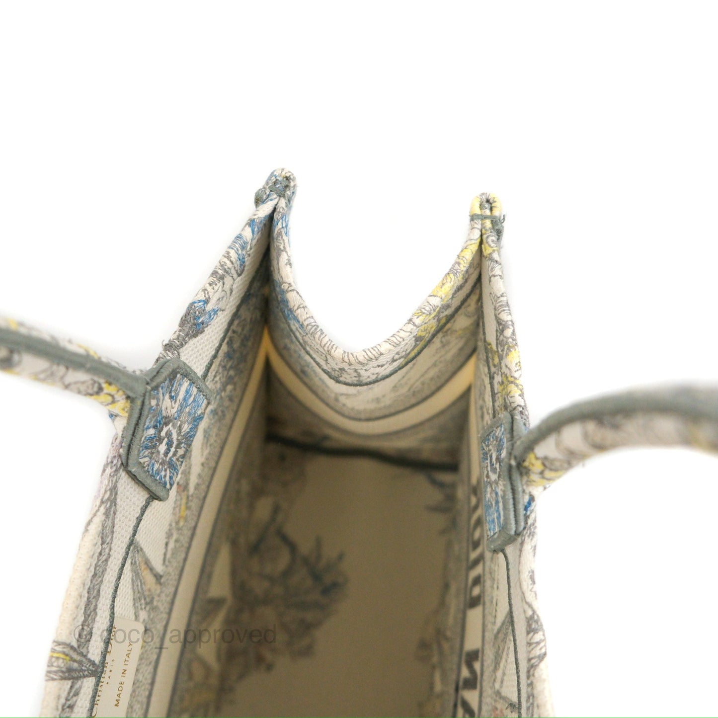 Christian Dior Medium(Old Small) Book Tote White Multicolor Rêve d'Infini Embroidery
