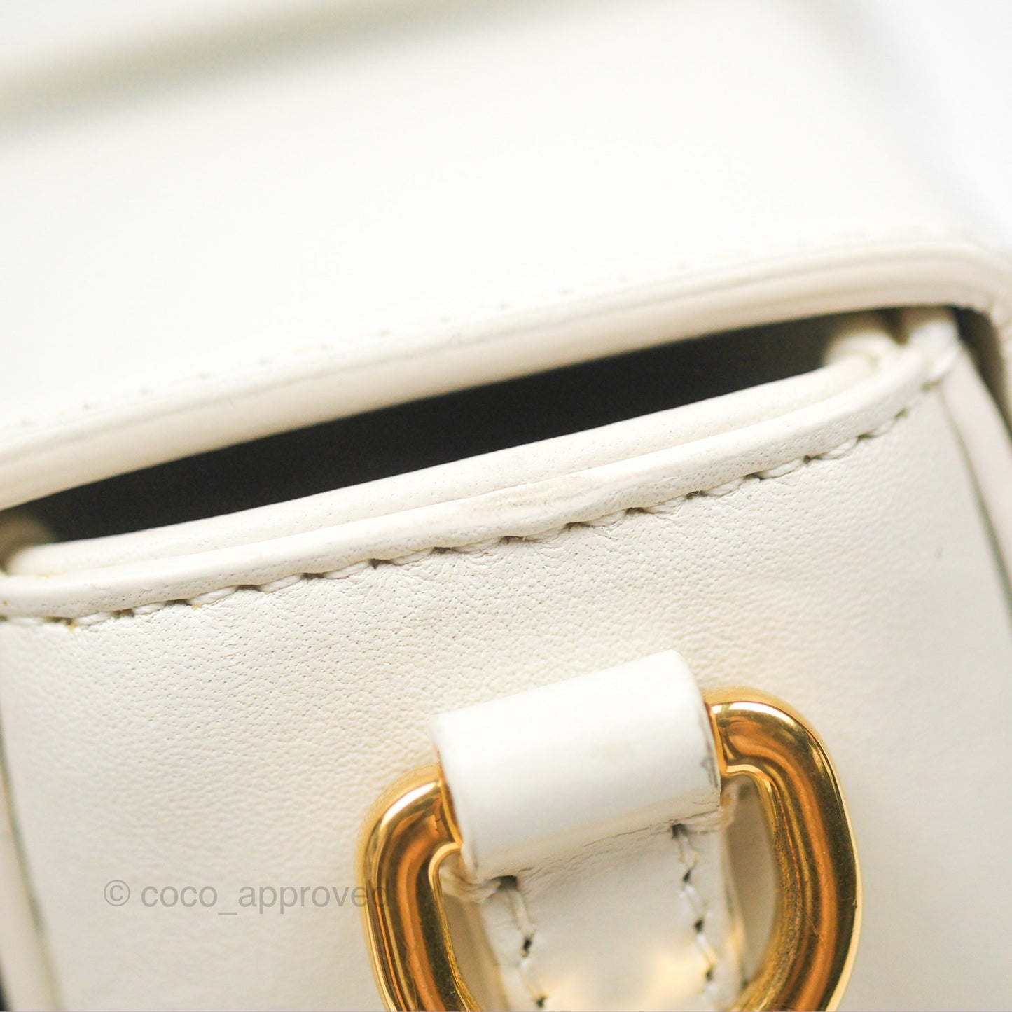 Christian Dior 30 Montaigne Box Bag White Calfskin