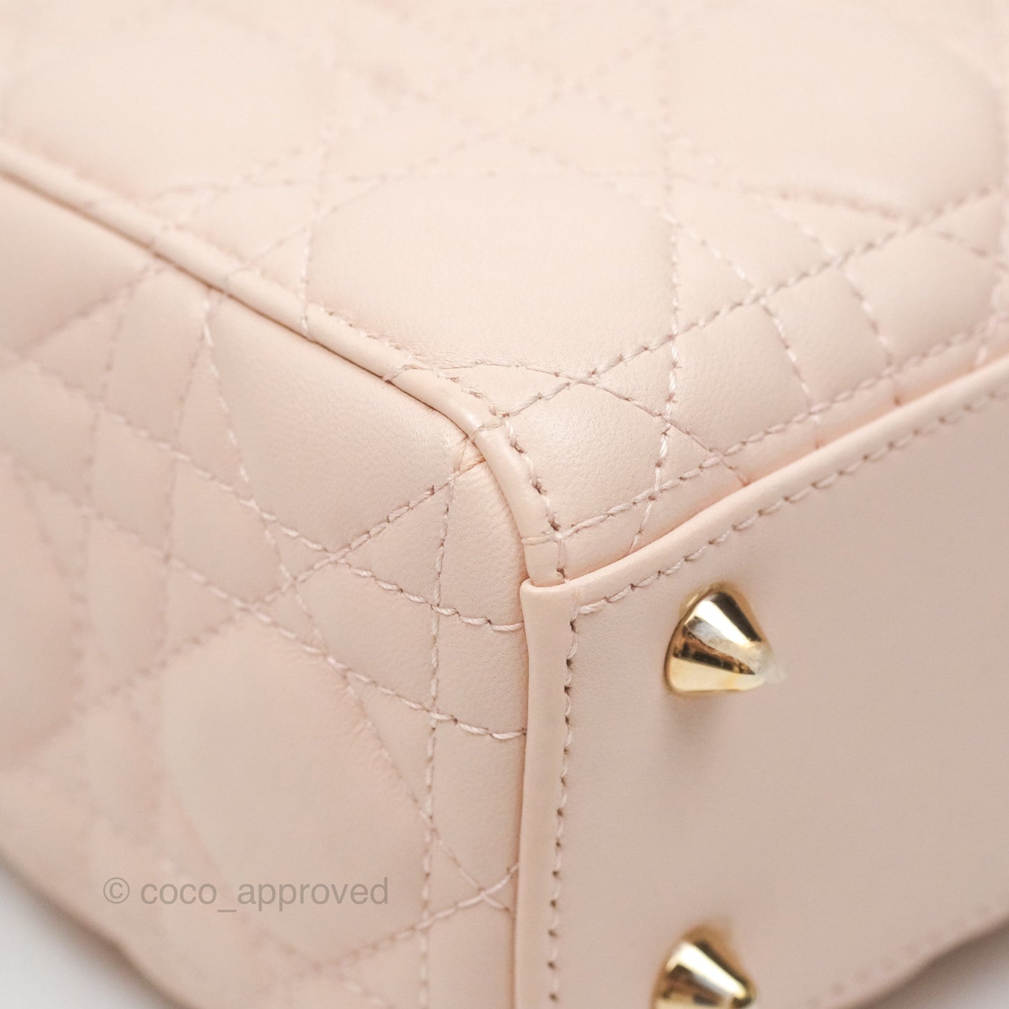 Christian Dior Lambskin My ABCDior Lady Dior Pink Gold Hardware