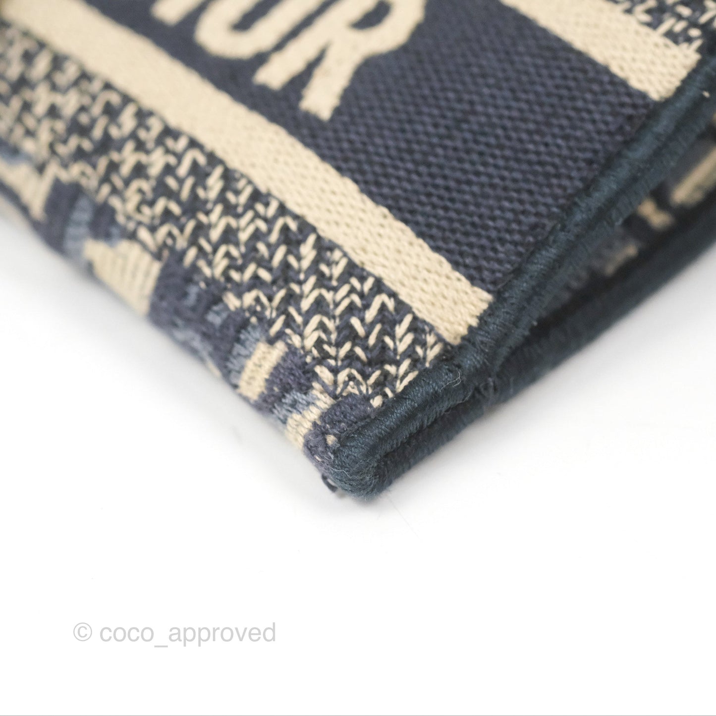 Christian Dior Navy Oblique Slim Saddle Pouch