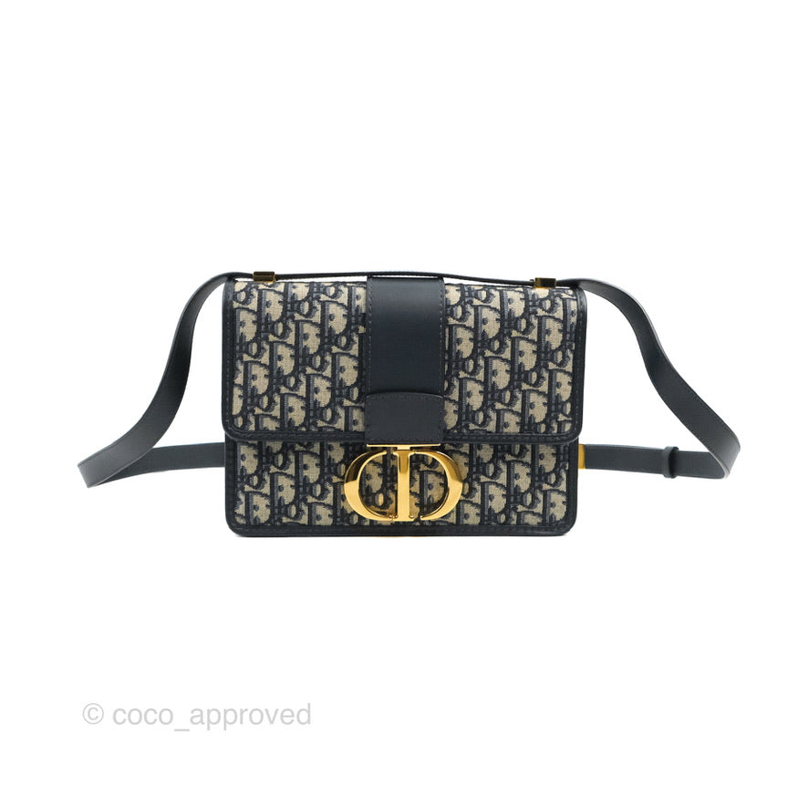 Dior 30 Montaigne Bag Blue Dior Oblique Jacquard
