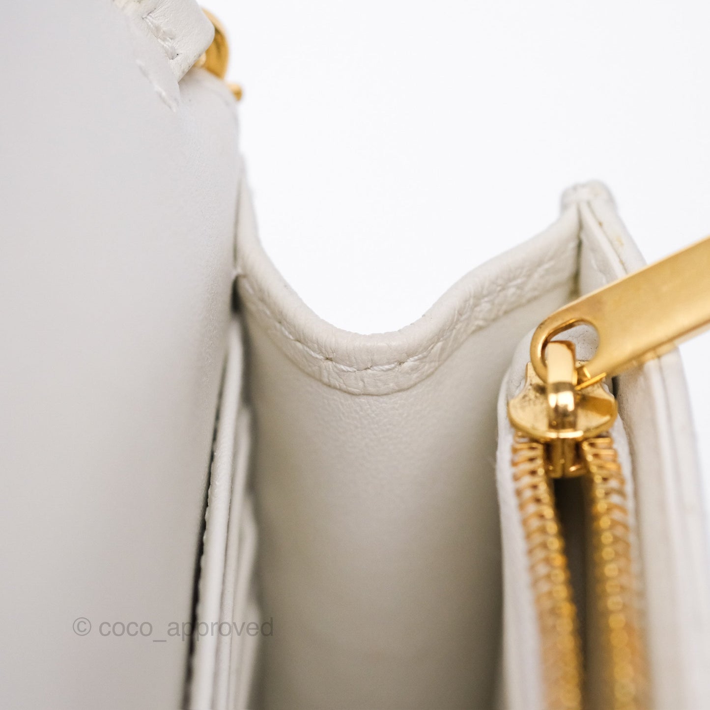 Dior Caro Pouch With Chain Latte Supple Cannage Calfskin