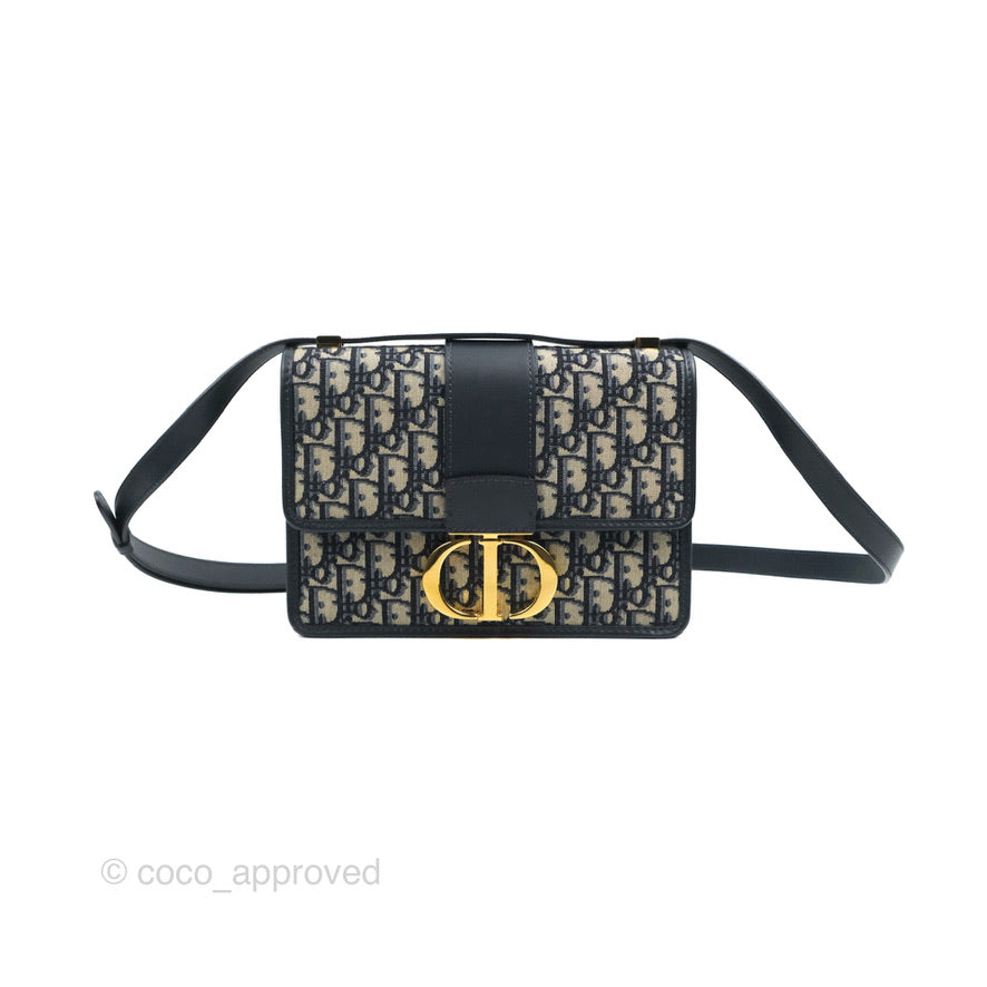 Dior 30 Montaigne Bag Blue Dior Oblique Jacquard
