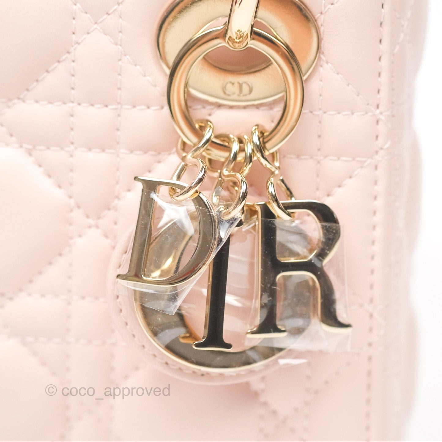 Christian Dior Mini Lady Dior Pink Lambskin Gold Hardware