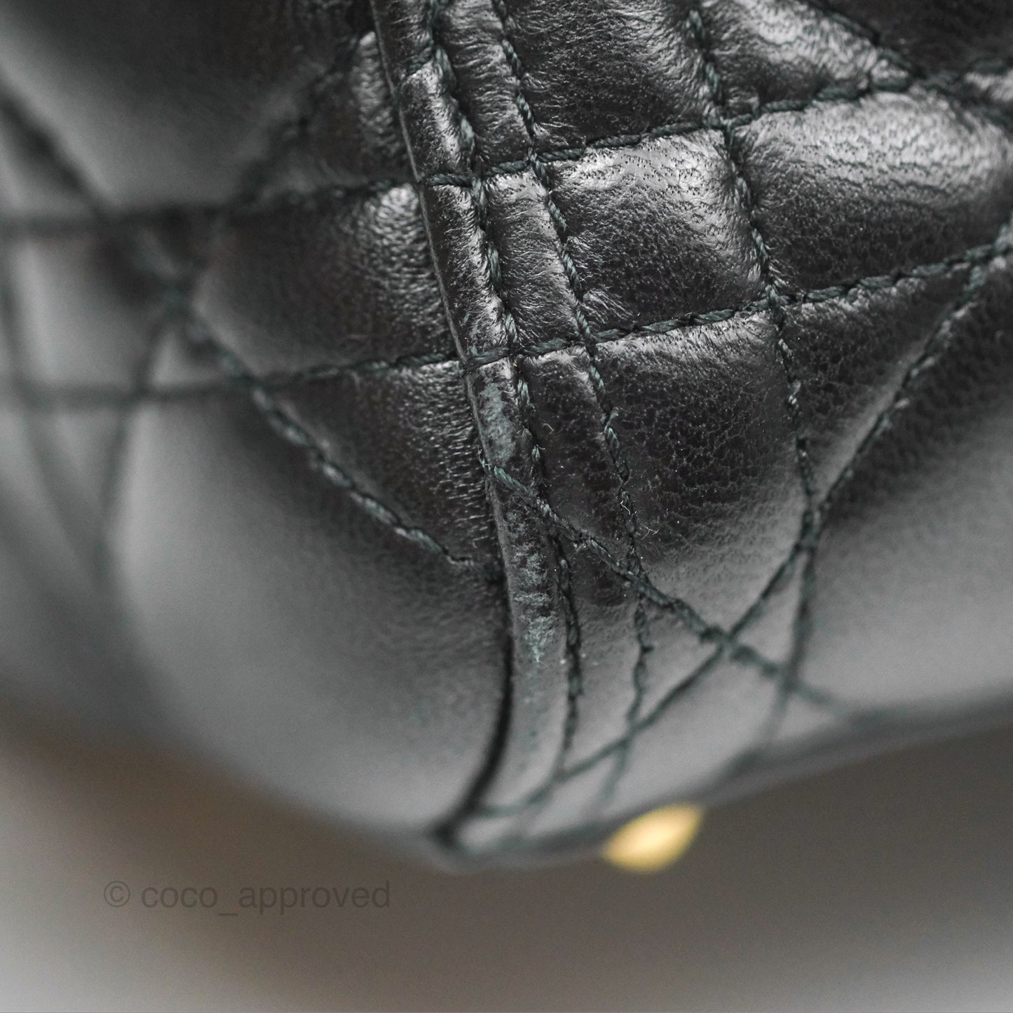 Christian Dior Medium Lady Dior Black Lambskin Gold Hardware