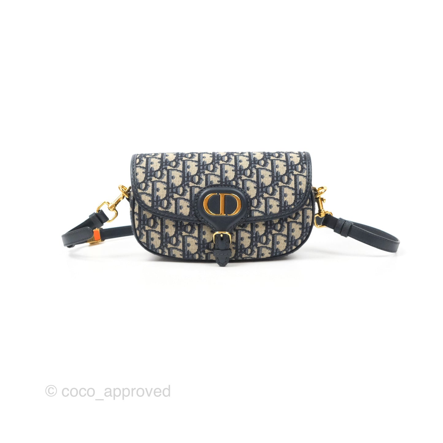 Christian Dior Bobby East-West Bag Blue Oblique Jacquard Canvas