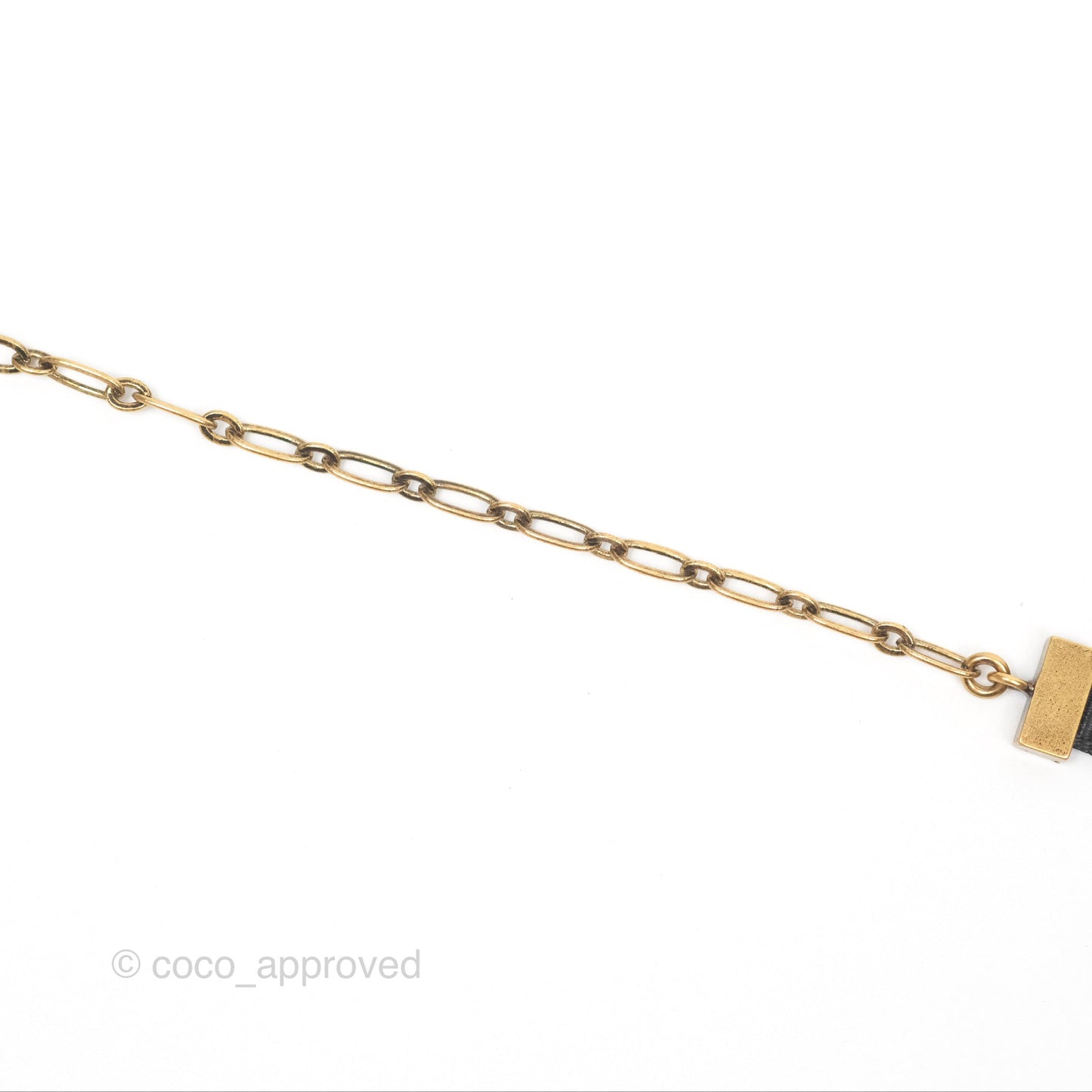 Christian Dior Grosgrain Ribbon Astrology Choker Aged Gold Hardware