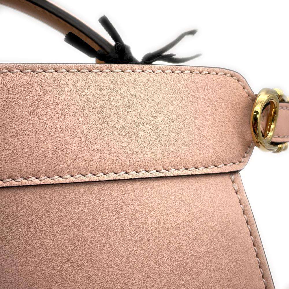 FENDI Fendace Peekaboo I see you Pink 8BN327 Leather Size Medium