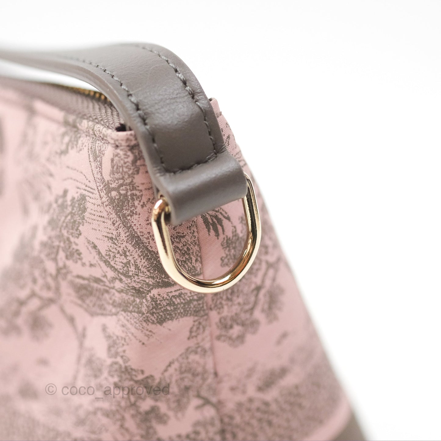 Dior Medium DiorTravel Nomad Pouch Pink Grey Toile de Jouy Reverse Technical Fabric