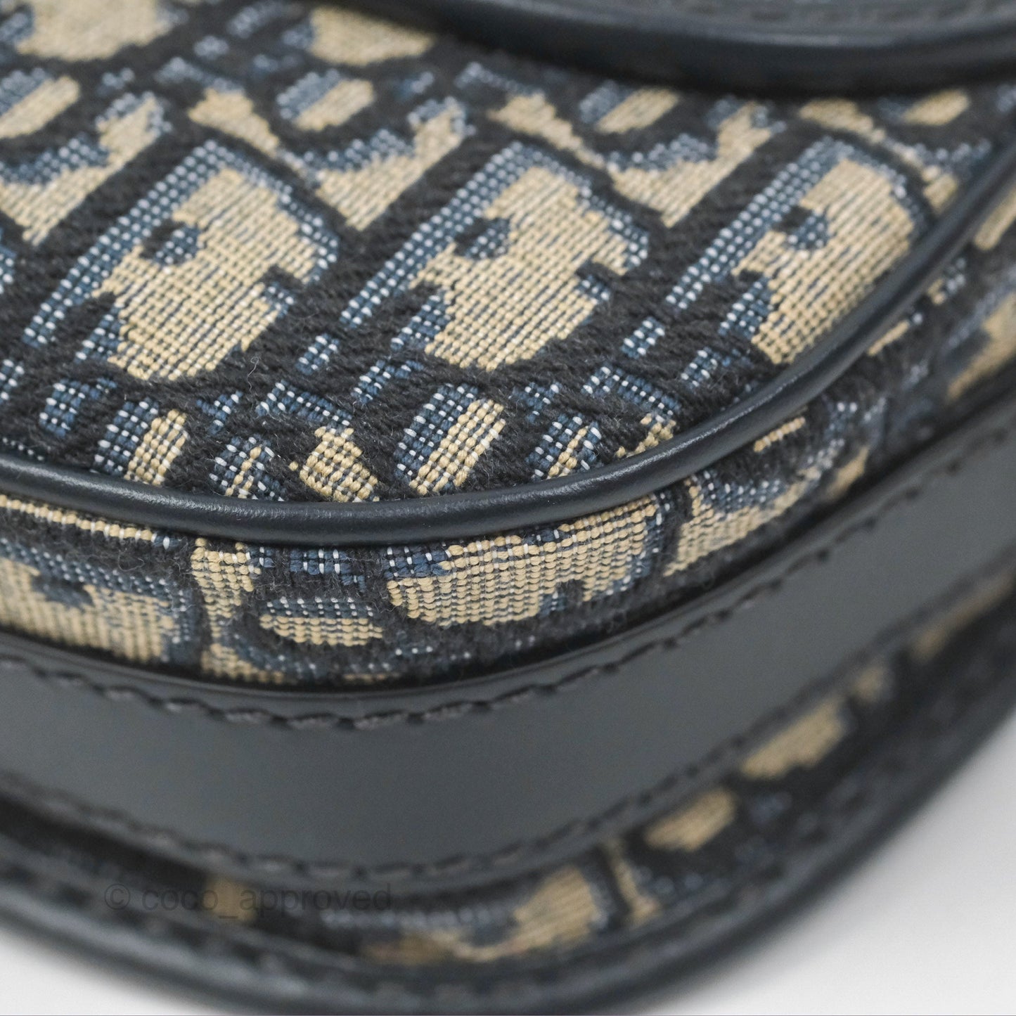 Christian Dior Bobby East-West Bag Blue Oblique Jacquard Canvas