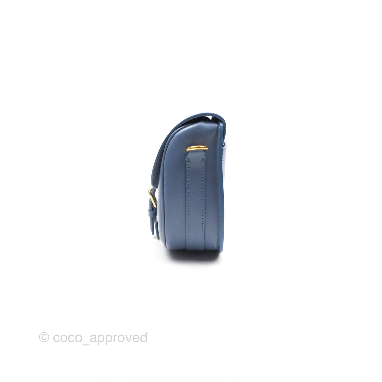 Christian Dior Medium Bobby Bag Blue Calfskin Gold Hardware