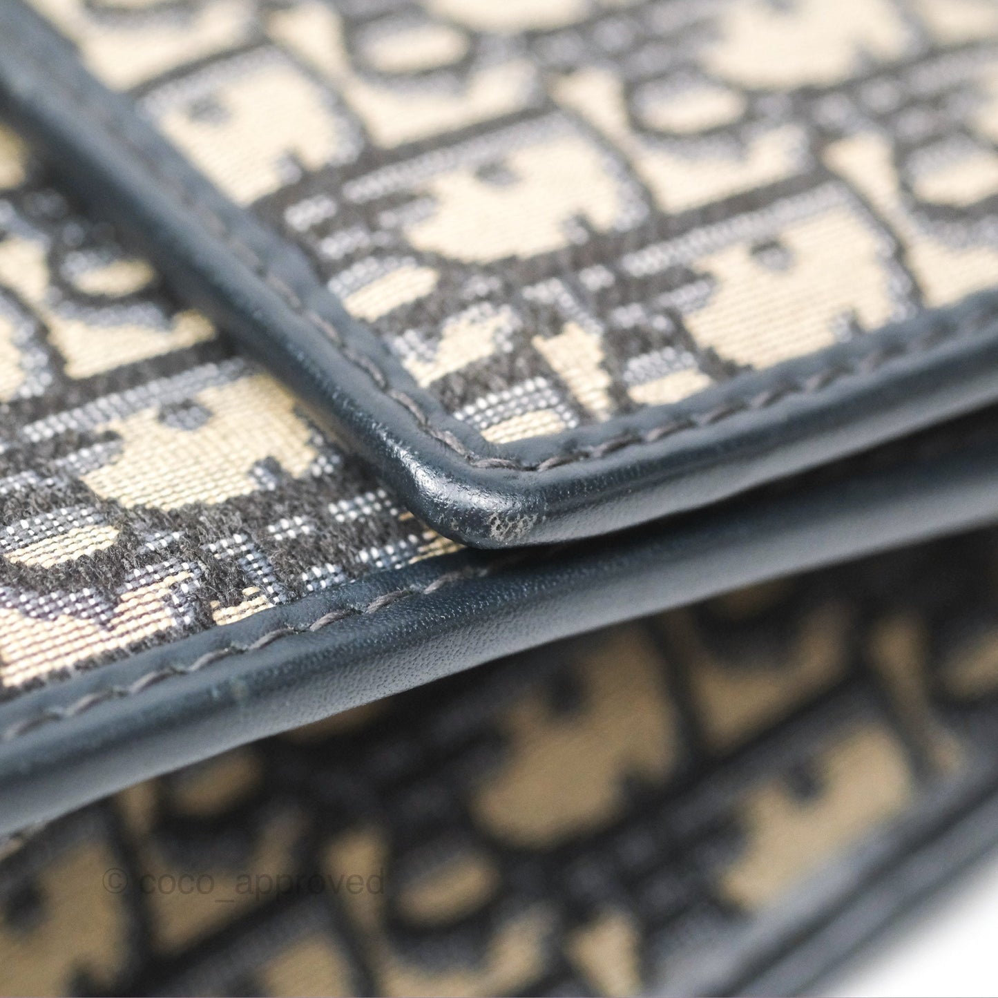 Christian Dior 30 Montaigne with Chain Blue Dior Oblique Jacquard