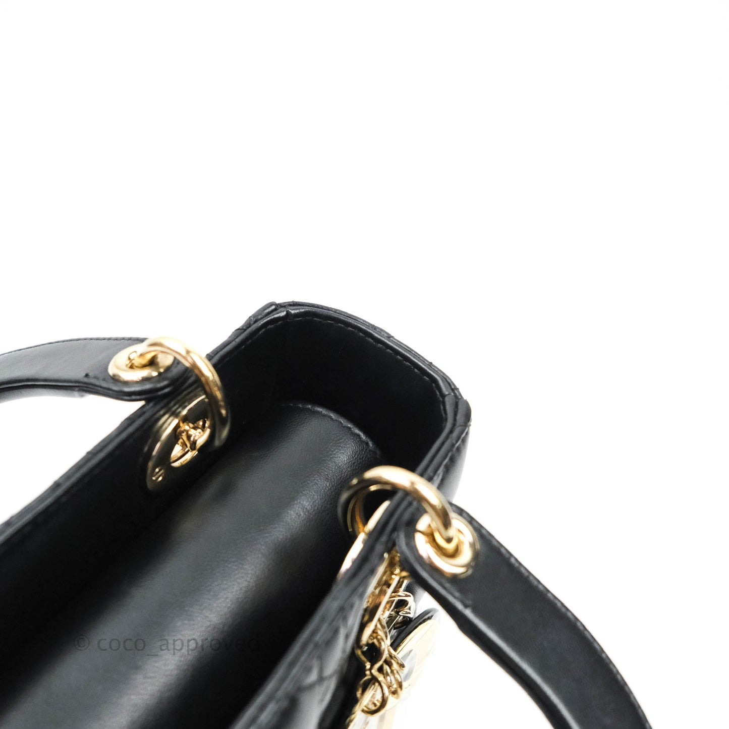 Christian Dior Lambskin My ABCDior Lady Dior Black Gold Hardware