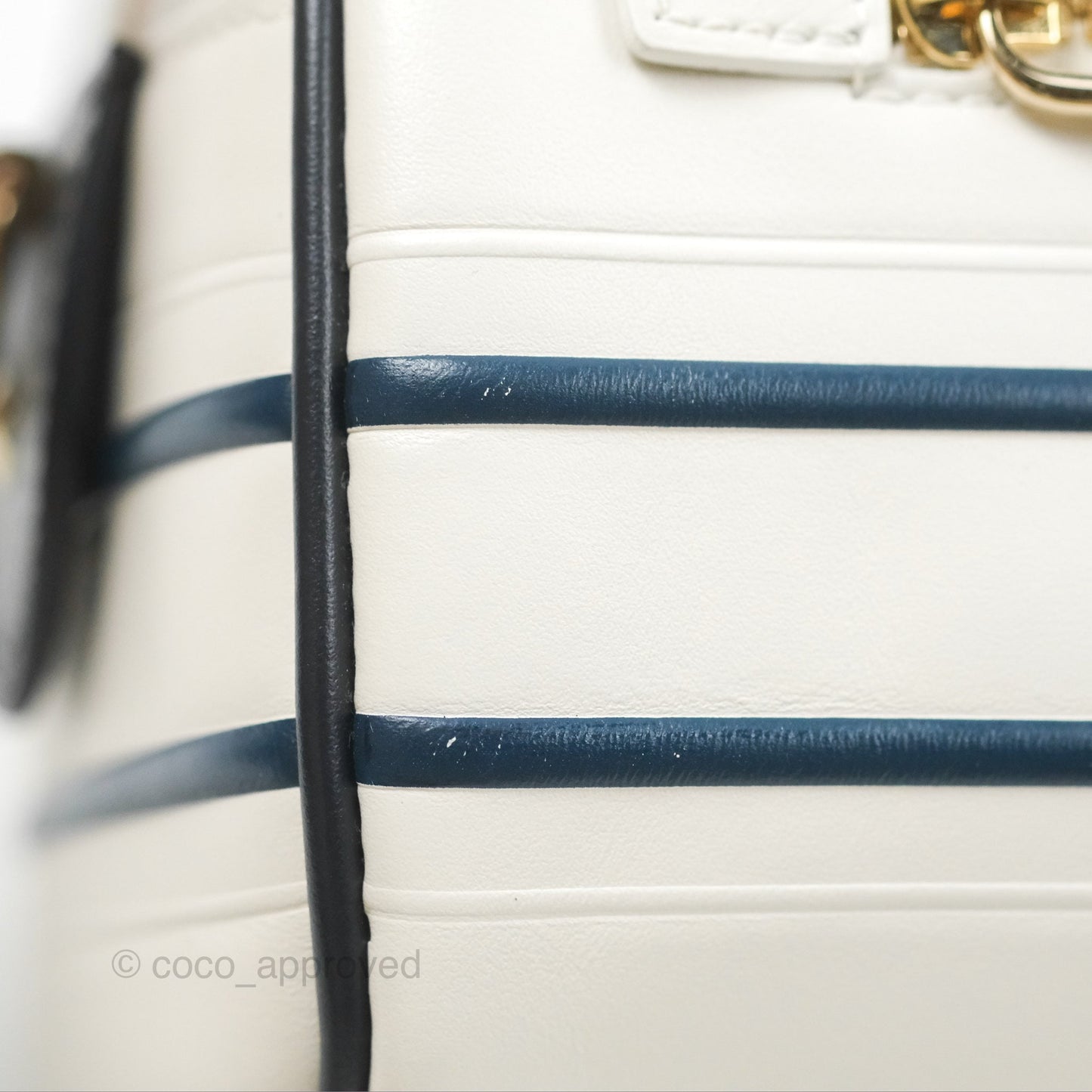 Dior Small Dior Vibe Zip Bowling Bag White Navy