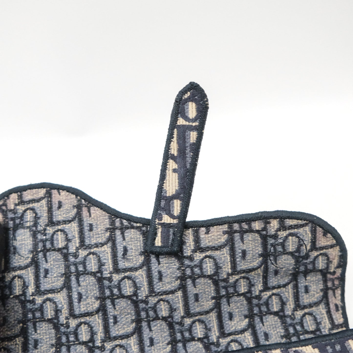 Christian Dior Navy Oblique Slim Saddle Pouch