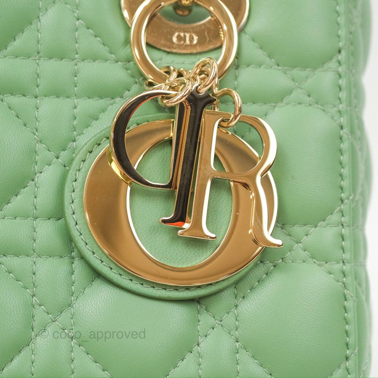 Christian Dior My ABCDior Lady Dior Avocado Green Lambskin Gold Hardware