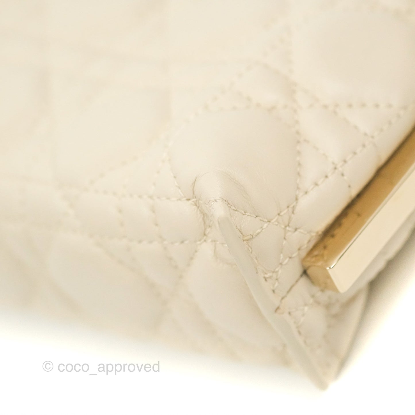 Dior Club Bag Dusty Ivory Cannage Lambskin