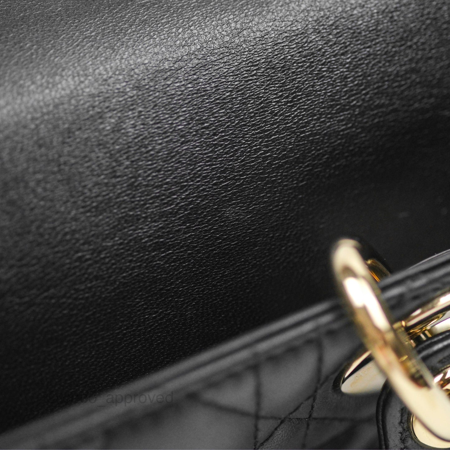 Dior Small Lady D-Joy Bag Black Lambskin Cannage Gold Hardware