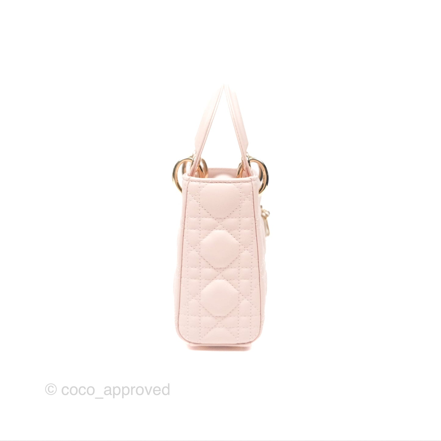 Christian Dior Mini Lady Dior Pink Lambskin Gold Hardware