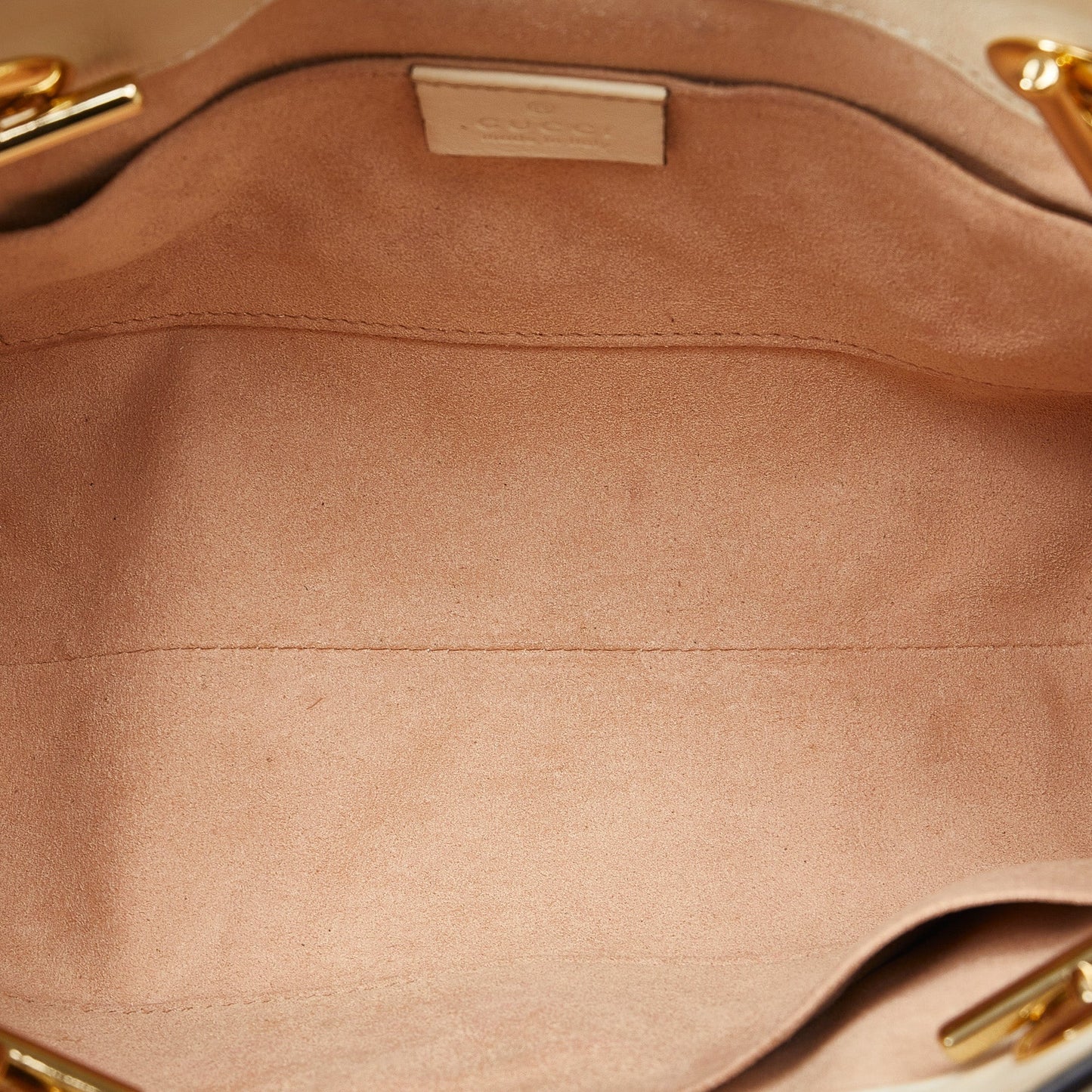 Brown Gucci Small GG Supreme Padlock Tote