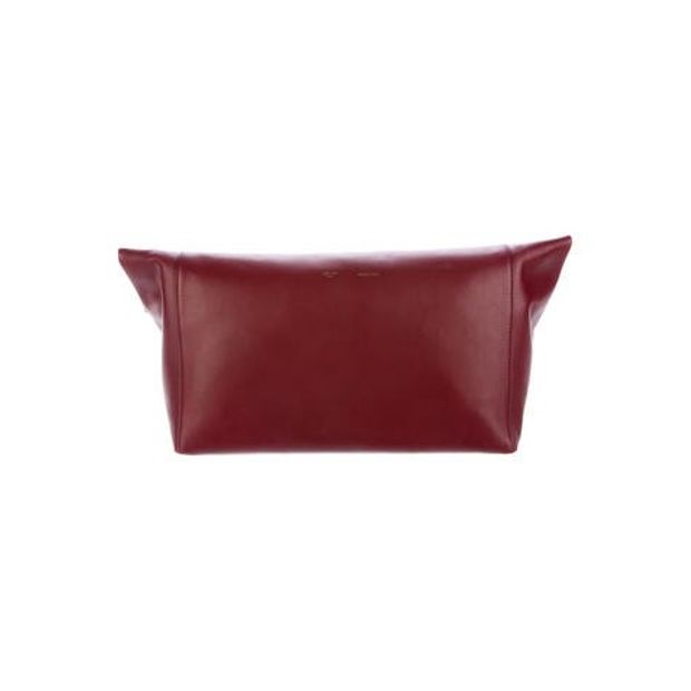 Celine Calfskin Leather Foldover Clutch