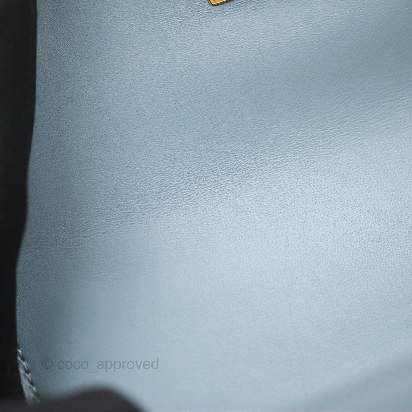 Christian Dior Micro 30 Montaigne Flap Bag Blue Grey Smooth Calfskin