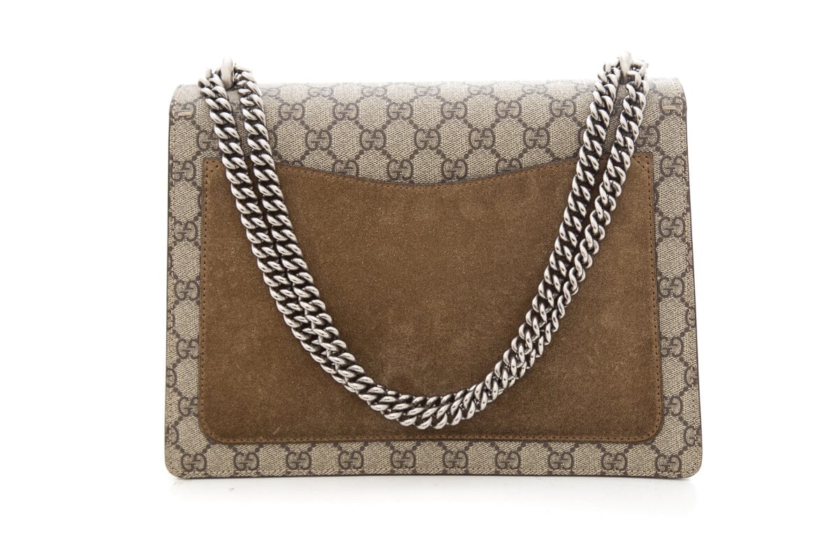 Gucci Dionysus Beige & Ebony GG Monogram Medium Handbag