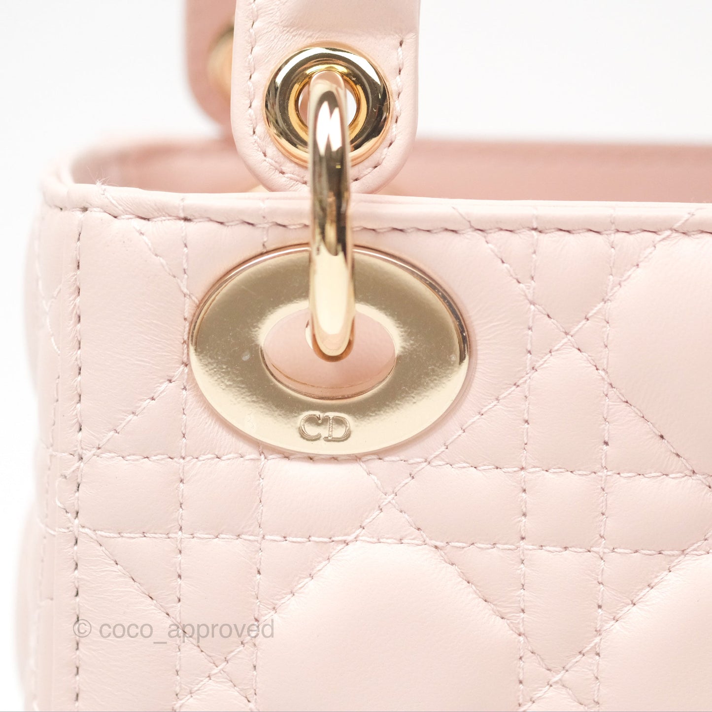 Christian Dior Mini Lady Dior Pink Lambskin Gold Hardware